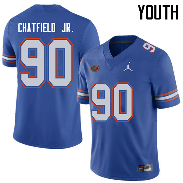 Jordan Brand Youth #90 Andrew Chatfield Jr. Florida Gators College Football Jerseys Sale-Royal